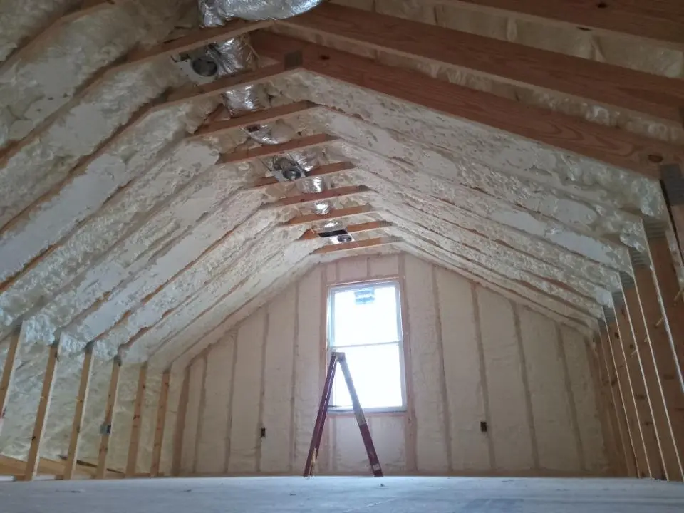 Spray foam roofing application for Crawl Space Insulation project in Richmond West